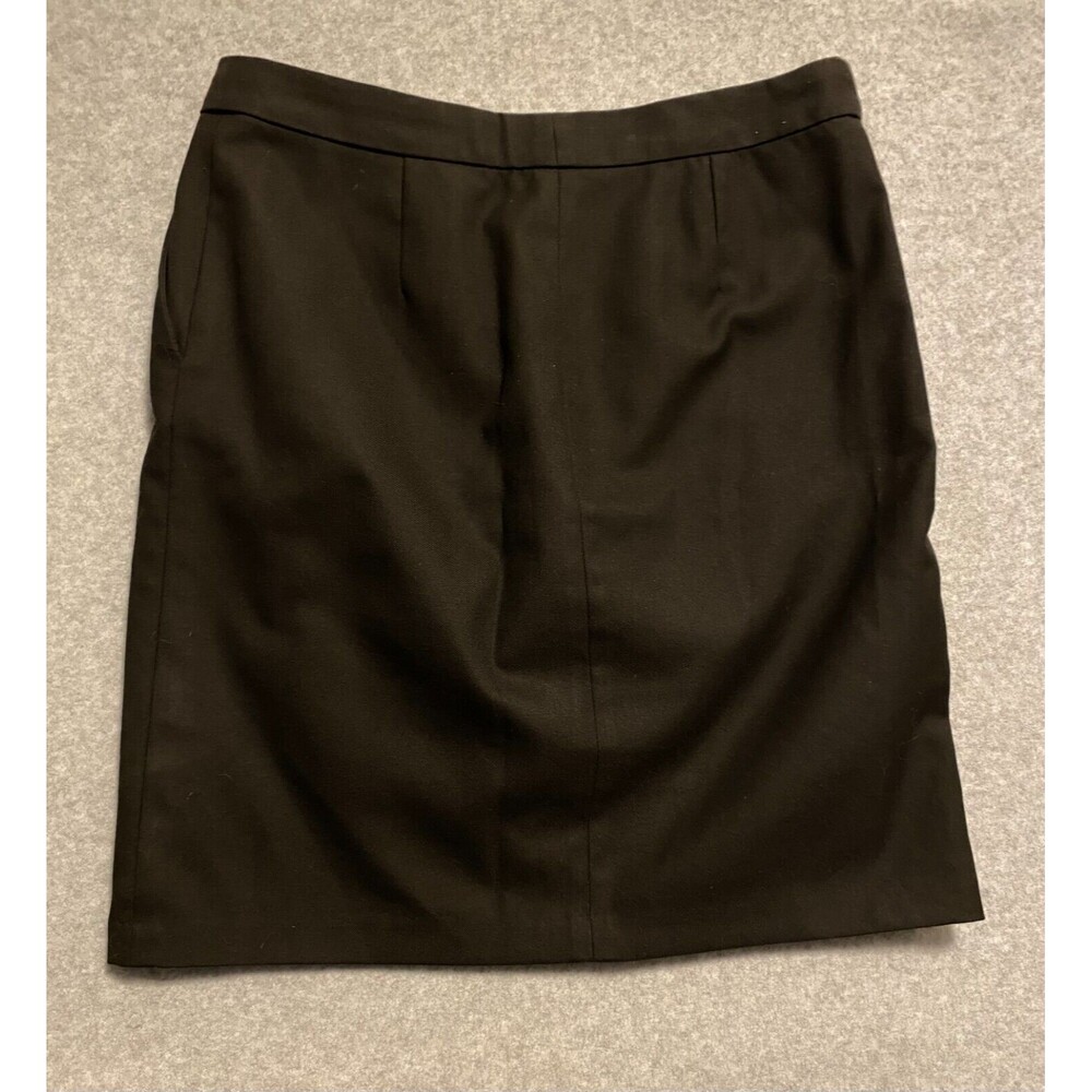Gap Wrapped Mini Skirt Women's 0 Black Viscose Lined Classic Pleated Pockets - Picture 5 of 12